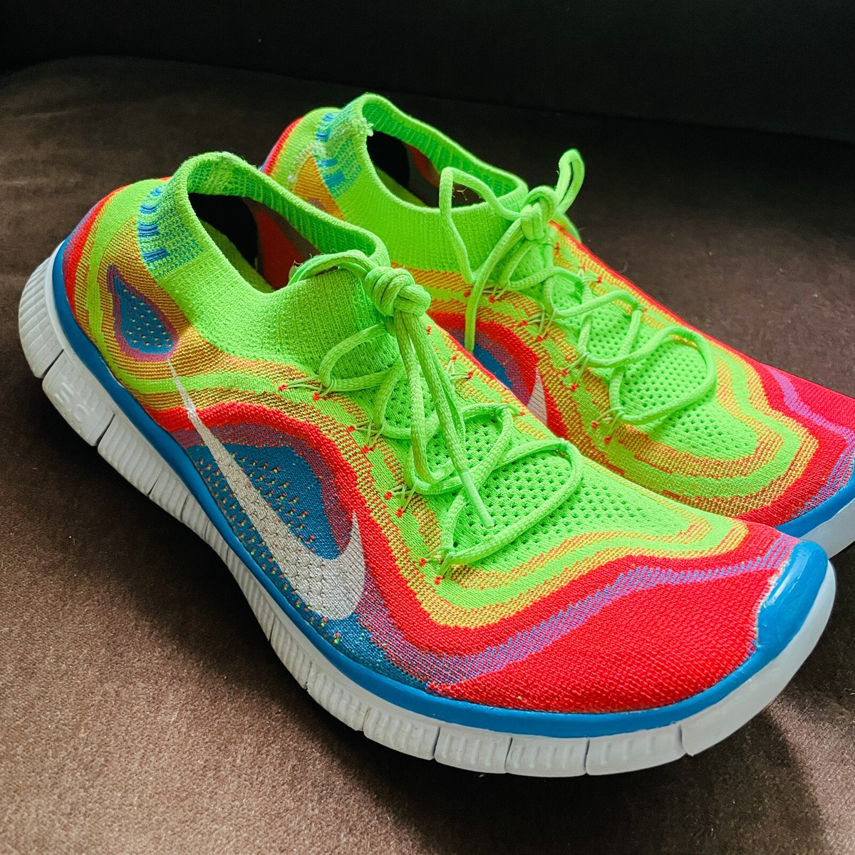 Size Nike Free Flyknit+ Electric Green for sale online