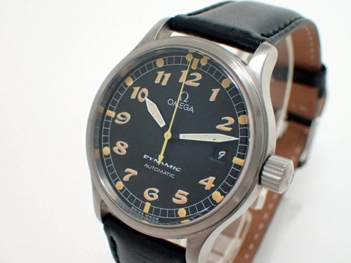 OMEGA Dynamic 166.0310 Automatic Black Dial Stainless Leather Men's | eBay