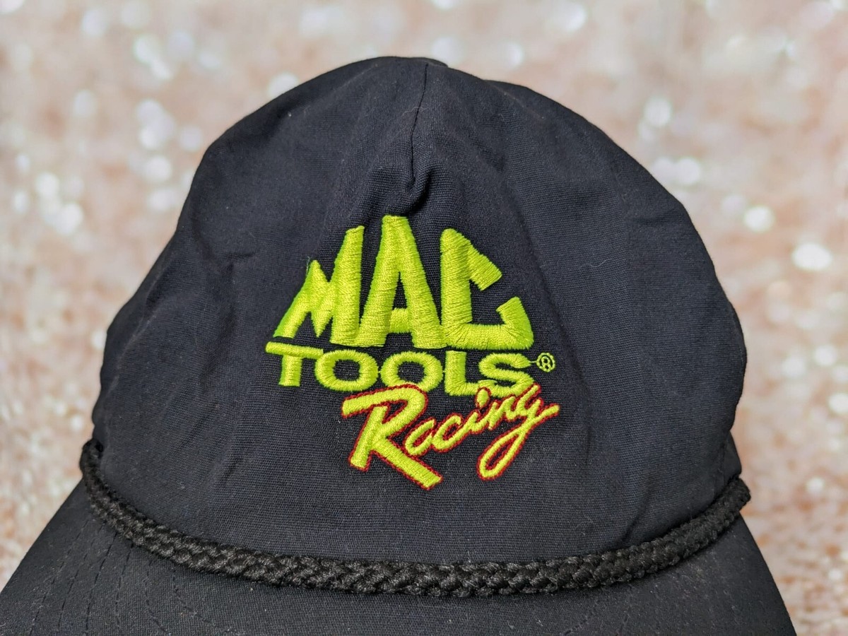 Vintage Mac Tools Racing Black & Neon Yellow Embroidered Hat/Cap