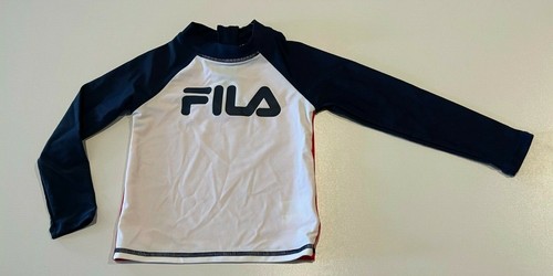 Chicos Talla 4 FILA Manga Larga Rash Top Rashie Chaleco NUEVO FP 5770 - Imagen 5 de 7