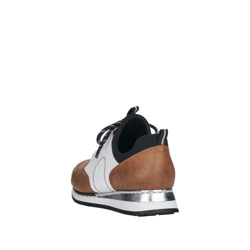 Rieker Slipper Lace-up Shoes Sneakers Half Shoes White / Brown N3083 NEW! - Picture 4 of 7