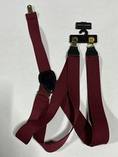Mens Pierre Cardin Red Suspenders One Size NEW