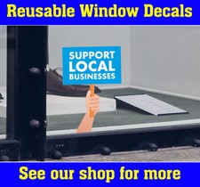 SHOP LOCAL Reusable Shop Window Vinyl sign/ SHOP / RETAIL / SALES /BUSINESS