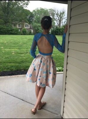 sherri hill prom dress short two piece blue flowers size 00 | eBay sherri hill prom dress short two piece blue flowers size 00 | eBay