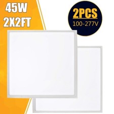 2 Pack 45 watt 2x2 Ft LED Panel Light Drop Ceiling Flat Recessed Troffer Fixture