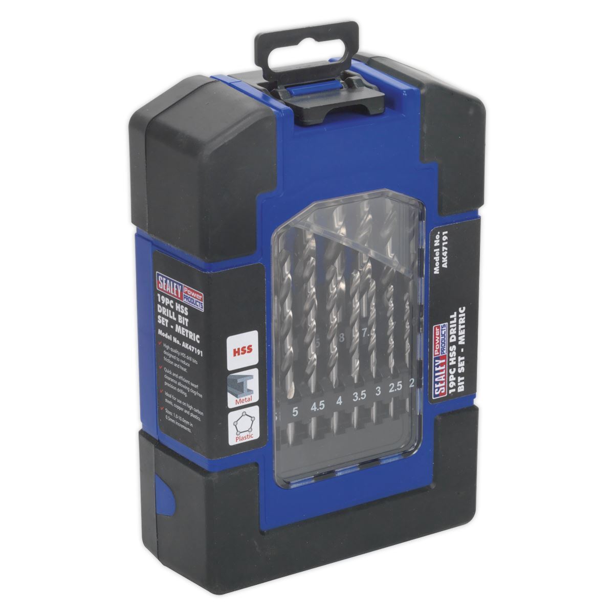 Sealey HSS Split Point Fully Ground Drill Bit Set 19pc Metric AK47191 ...