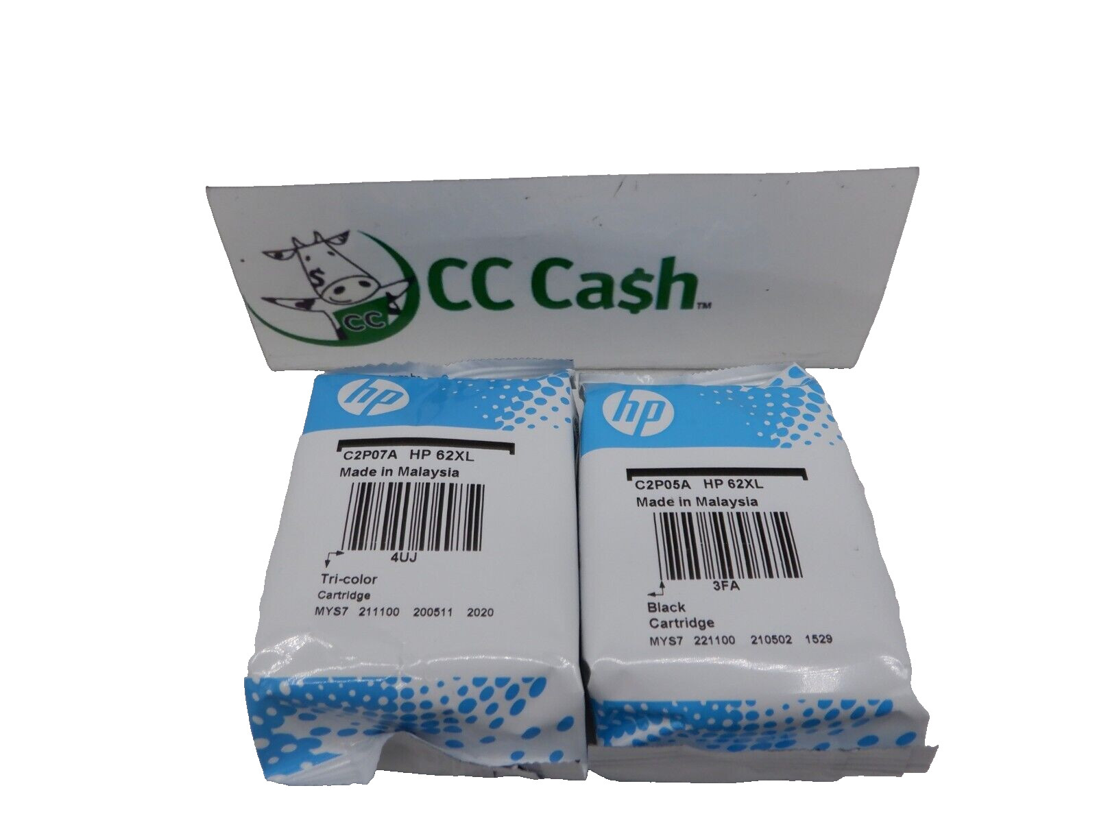 Genuine OEM HP 62XL Black-62XL Tri-color Ink Bulk Packaging FREE SHIPPING