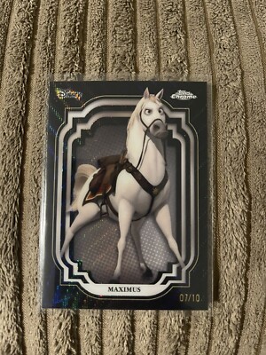 Topps Disney Chrome 2024 Tangled Maximus Horse Card Numbered 7/10 Very Rare