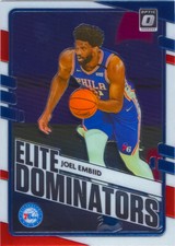 Joel Embiid 2020-21 Optic Basketball Elite Dominators Insert Chrome Card #25 NBA
