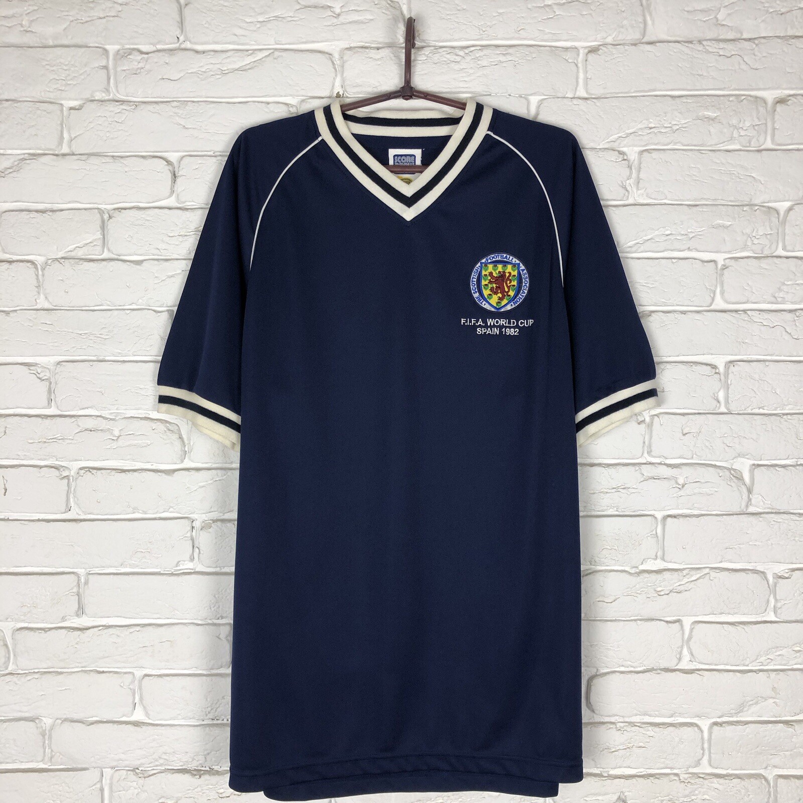 Scotland national team 1982 Home jersey Score Draw Soccer Retro Size XL men's