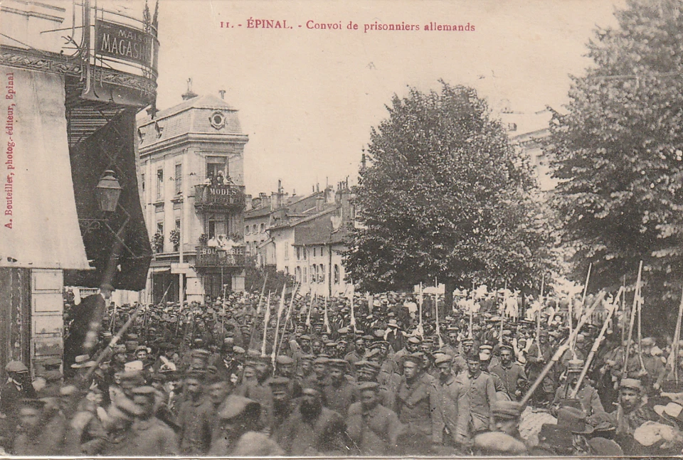 2 X CPA CONVOI PRISONNIERS ALLEMANDS ÉPINAL VOSGES 88 ÉCRITE PAR UN POILU 1917 - Photo 2/4