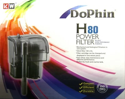 DOPHIN Aquarien Anhängefilter H 80 Einhängefilter Aquarienfilter incl. Filterpumpe