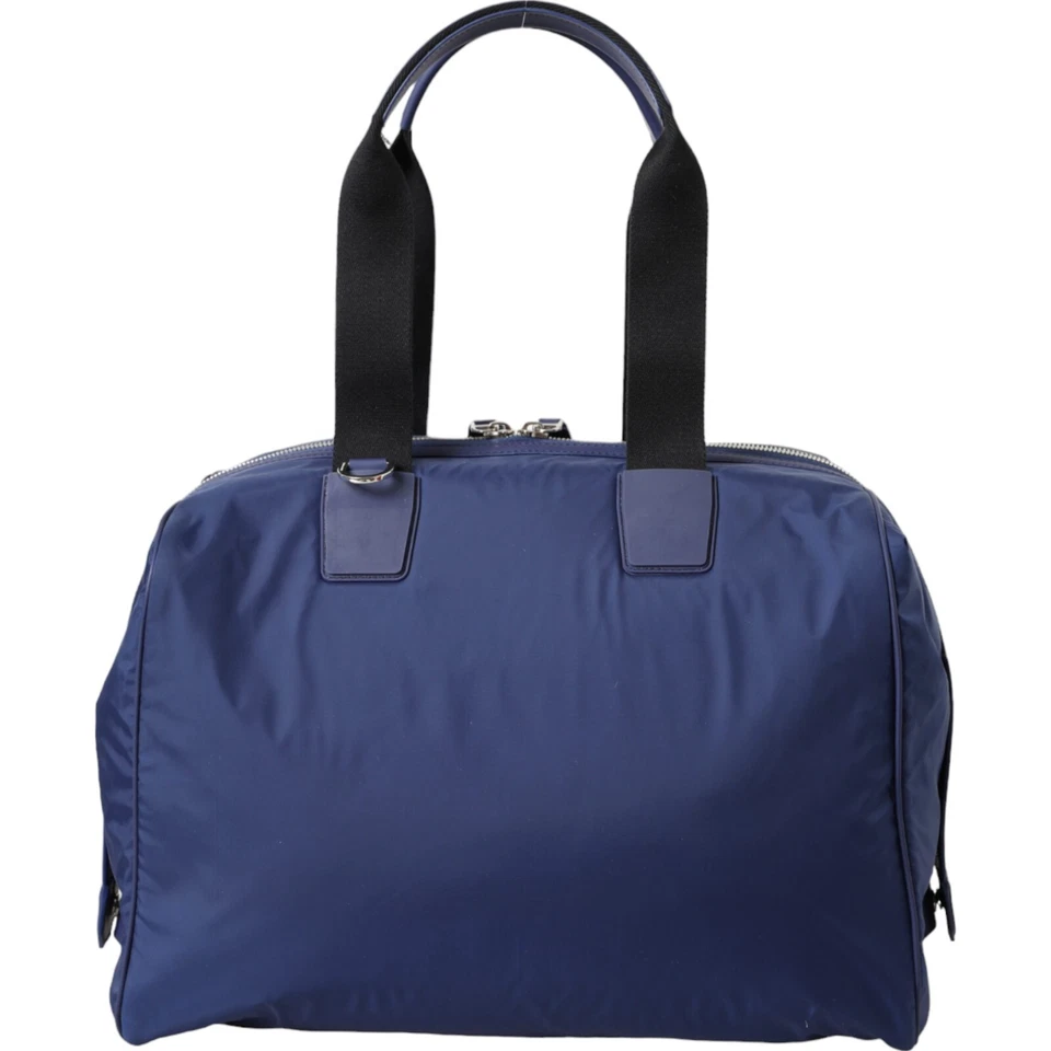 Bolso DOLCE & GABBANA Azul Nylon Piel de becerro Mano Hombro Bolsa de Lona Hombres 2680usd Foto 3 de 4
