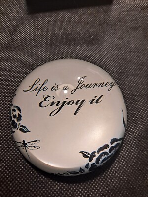 LIFE IS A JOURNEY ENJOY IT PAPER WEIGHT!  e5297DXX