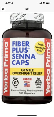 Yerba Prima - Fiber Plus Senna Caps - 180 Capsules