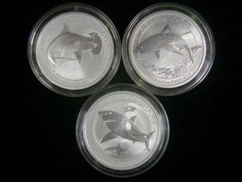 2014 2015 2016 Australia Shark Series Silver Coin Set 3-1/2 oz coins Perth Mint - Picture 6 of 8