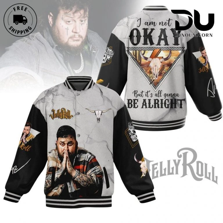 Jelly Roll I’m Not Okay Baseball Jacket