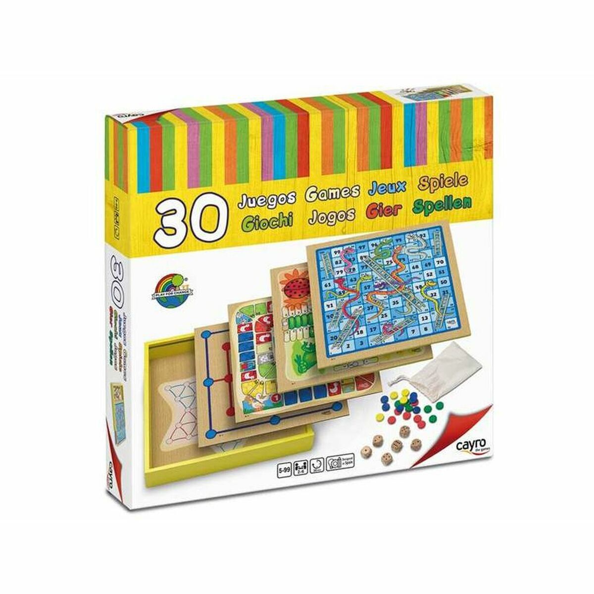 Gioco da Tavolo Cayro 30 Games [31 x 31 x 5.5 cm] 31 x 31 x 5,5 cm