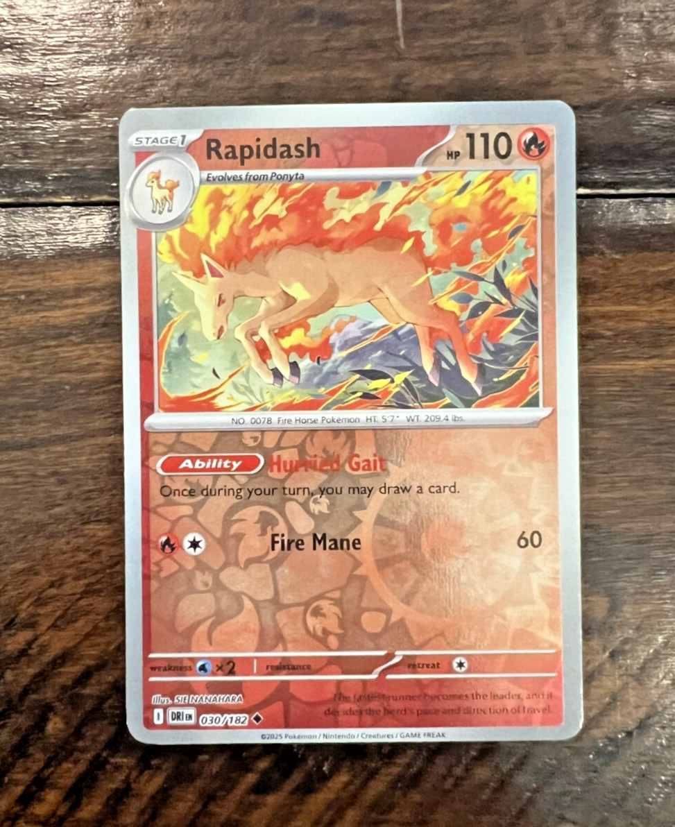 #30 Rapidash RH REVERSE HOLO Pokemon TCG S&V Destined Rivals - Fire