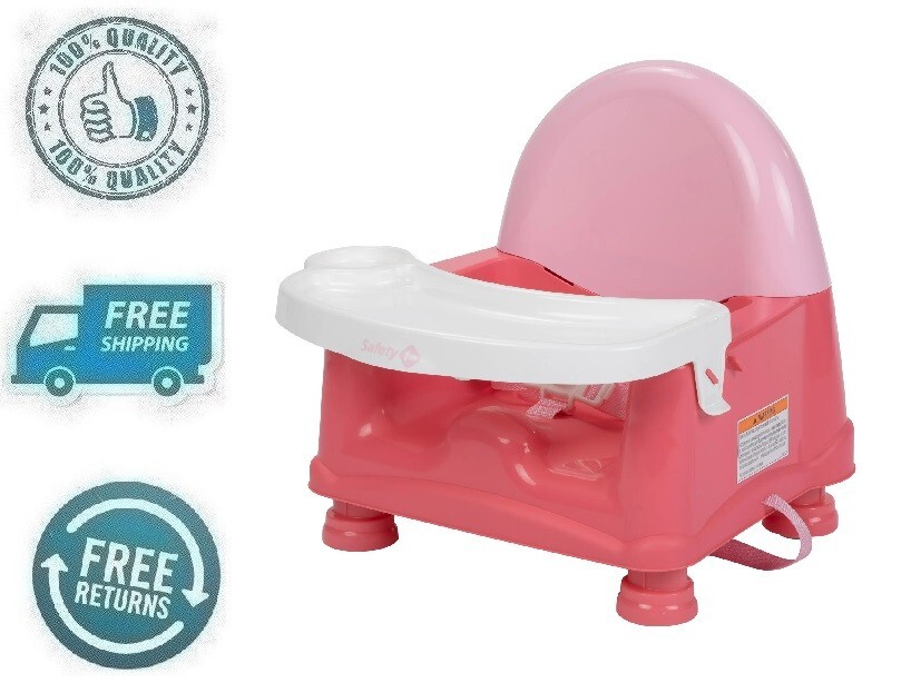 New Pink White Baby Mealtime Booster Seat Girl Toddler Feeding