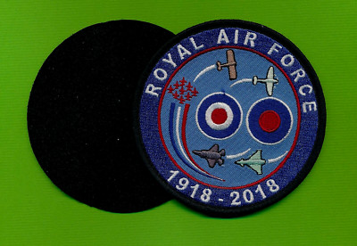 RAF100 1918-2018 gestickter Luftfahrt Patch Klett Typ (Stick/Peel) - Neu