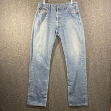 Vintage Levis Jeans Mens 36x38 Fits 32x33 501 XX Shrink To Fit Blue Denim 2000