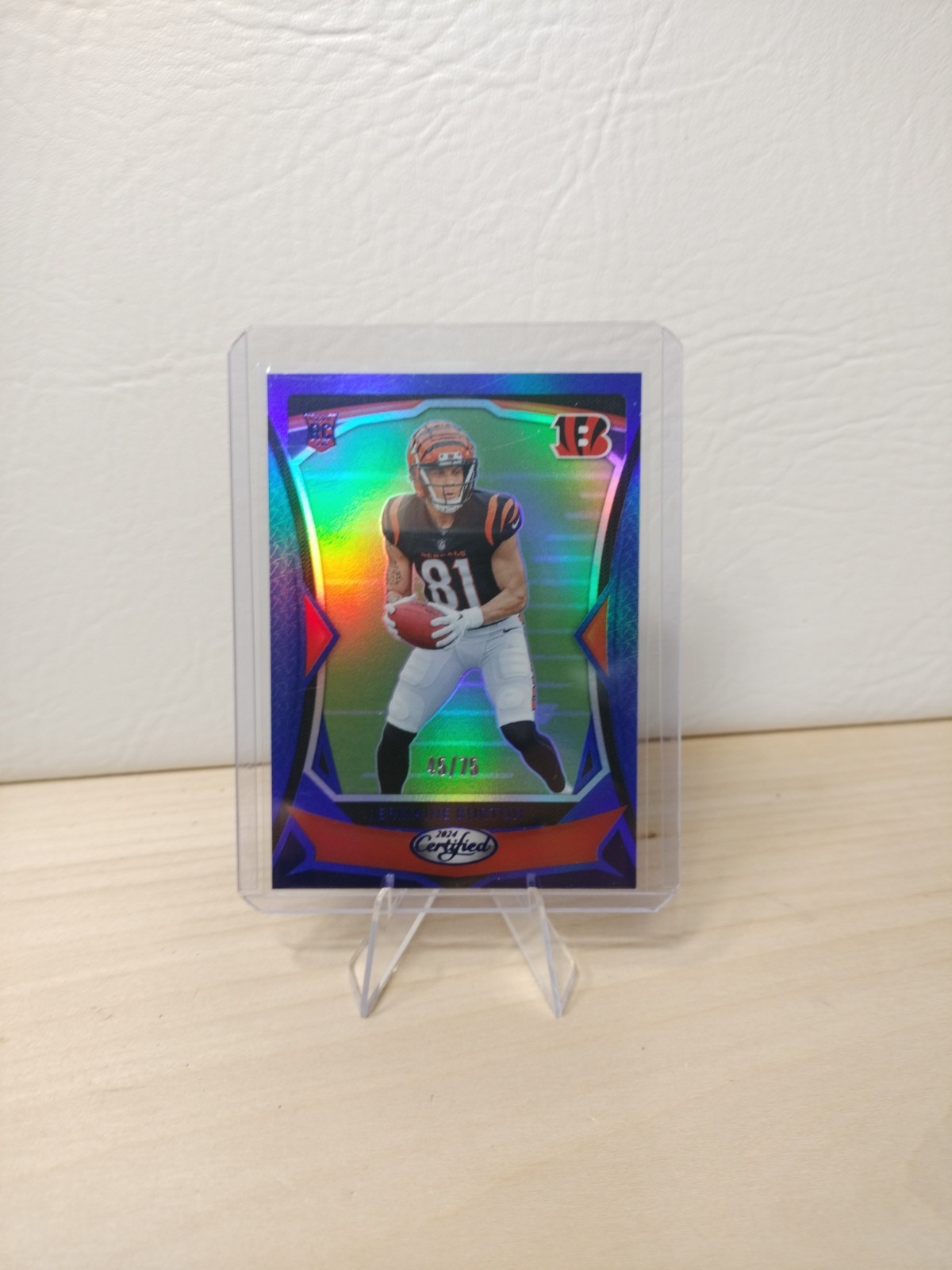 2024 Panini Certified Rookie Jermaine Burton #158 Blue Mirror /75 Bengals RC