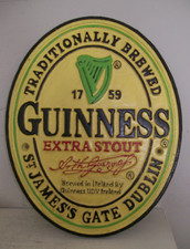 LARGE CAST IRON GUINNESS HAND PAINTED SIGN ST JAMES'S GATE DUBLIN  BAR PUB