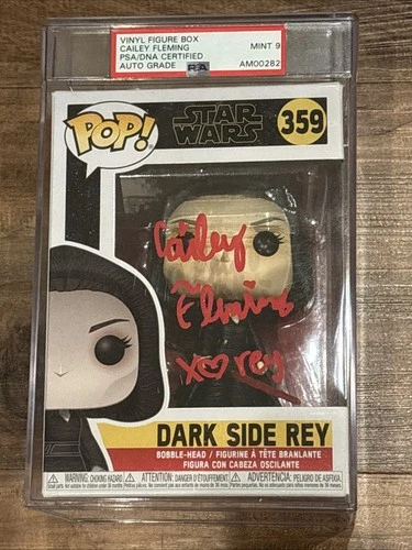 Cailey Fleming Signed Funko Pop! Star Wars Dark Side Rey 359 PSA Authentic Encap