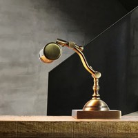 Schreibtisch Tischlampe Bronze Premium Aus Messing Handarbeit E14 Made In Italy