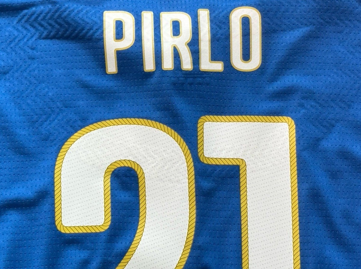 2014/15 Italy Authentic Home Jersey #21 Pirlo 2XL Long Sleeve