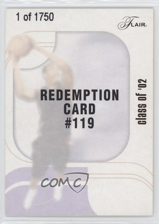 2002 Flair Class of '02 Expired Redemption Manu Ginobili Emanuel Rookie RC 08b6