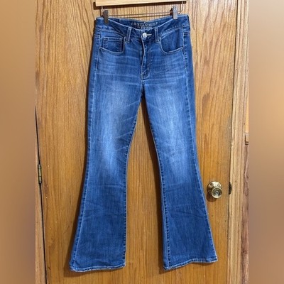 American Eagle Outfitters hi rise artist Blue Flare Jeans sz 6