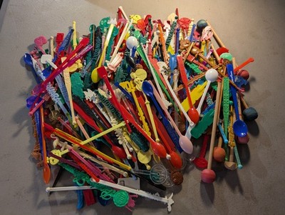 *YOU PICK/YOU CHOOSE LOT* ANY VINTAGE AIRLINE ADVERTISING SWIZZLE STIRRING STICK