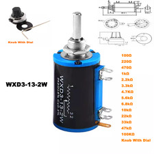 WXD3-13-2W Multiturn Wirewound Potentiometer Precision 100Ω-100KΩ Knob With Dial