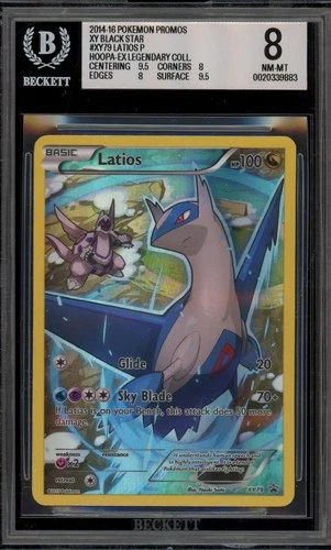 Pokemon Latios Hoopa EX Legendary Coll. Black Star Promo XY79 BGS 8
