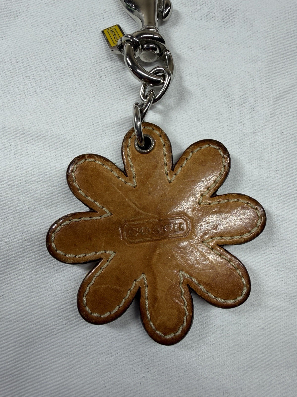 Coach Multicolor Patchwork Daisy Flower Bag Charm - image 4