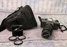 Pentax Asahi K1000 35mm Film Camera w/ Quantaray 75-200MM 1:45 Lens - Untested