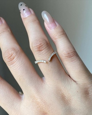 Round Cut Simulated CZ Simulated CZ Pave 925 Sterling Silver Anniversary Ring