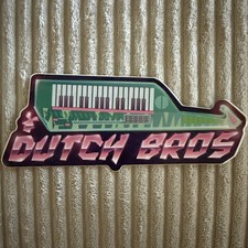 DUTCH Bros STICKER Decal 80&rsquo;s Retro OLD School COFFEE Rare KEYTAR Piano HTF DB