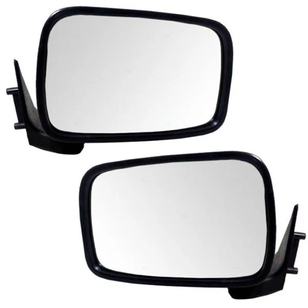 JUEGO DE PAR de espejos retrovisores plegables negros manuales para camioneta Mazda 86-93 Foto 2 de 4