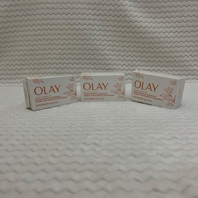Olay Bar Soap Essential Botanicals Peach Sorbet & Mandarin - 3 Pack Sealed