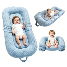 Baby Lounger for Newborn,0-12 Months,Foldable Soft Infant Lounger Pillow for Hom