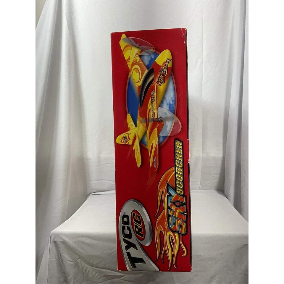 Mattel TYCO RC Remote Control Vintage Sky Scorcher Yellow/Red Aircraft Plane - Image 3 of 4