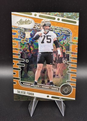 2024 Panini Absolute Rookies Taliese Fuaga #114 Orange Mosaic /299 (RC) Saints