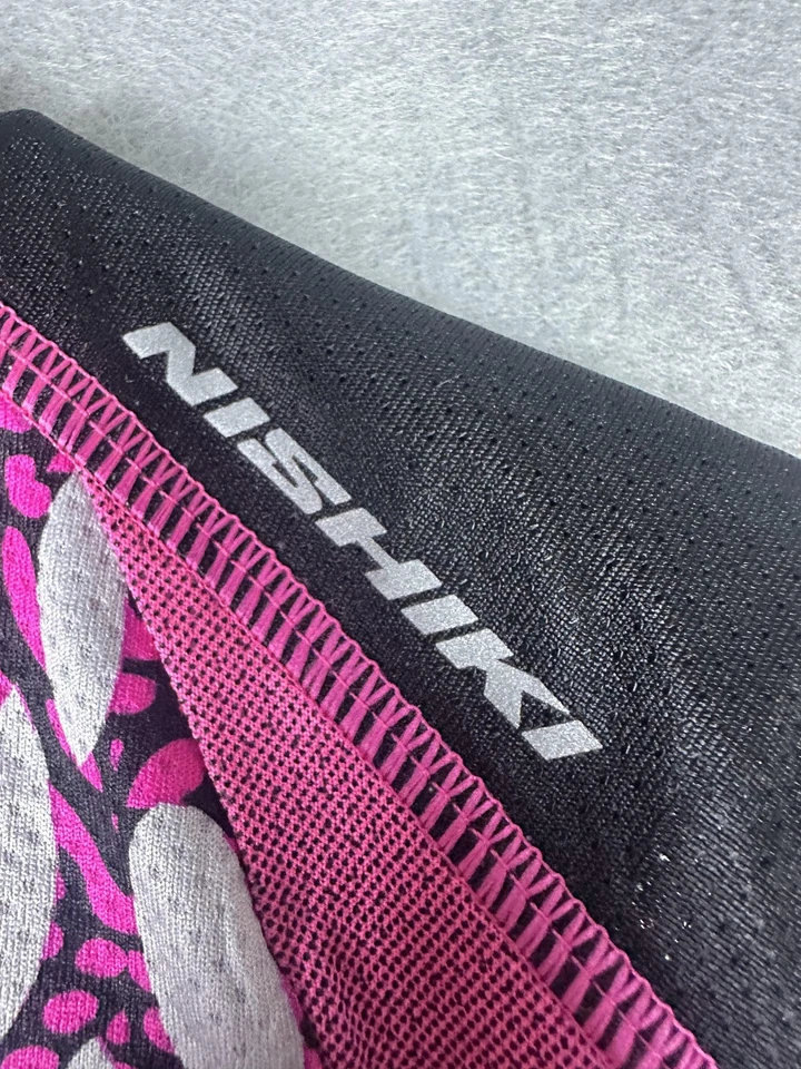 Camiseta deportiva de ciclismo Nishiki para mujer mediana rosa negra manga corta cremallera camisa de bicicleta nueva con etiquetas Foto 2 de 4