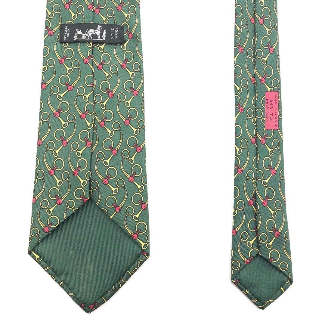 Condition HERMES Tie Metal Pattern Small Pattern … - image 4