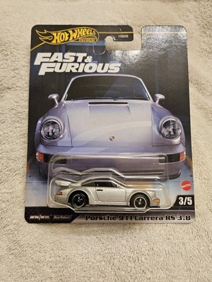 Hot Wheels Premium Fast & Furious Porsche 911 Carrera RS 3.8 Silver Real Riders