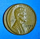 Error 1956 D Lincoln Cent  Off Center Strike Obverse