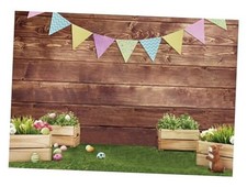 7x5ft Fabric Spring Easter Backdrops for Girls Photography Wrinkle Free Happy